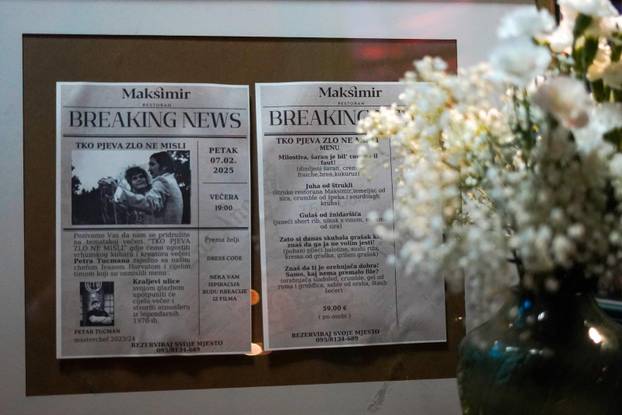 Zagreb: Tematska večera inspirirana filmom Kreše Golika "Tko pjeva zlo ne misli"