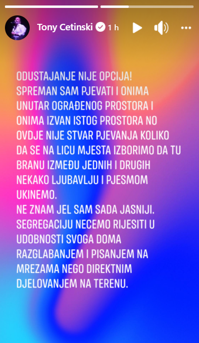 Proglasili ga licemjerom, a Tony tvrdi: 'Napustit ću koncert, ali ne mogu sve sam! Izborite se...'