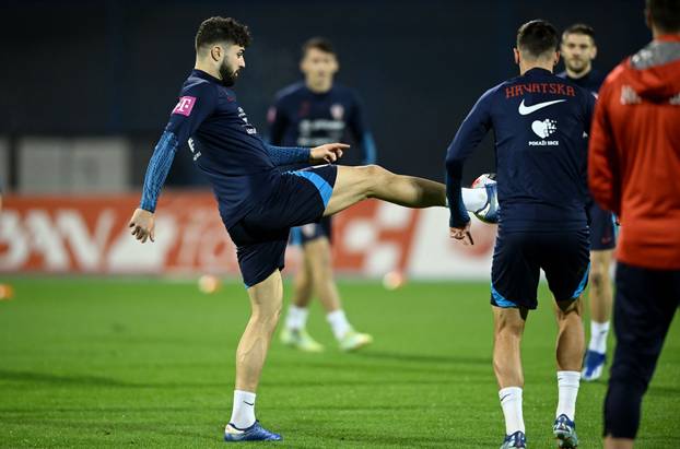 Zagreb: Trening nogometne reprezentacije prije utakmice protiv Latvije