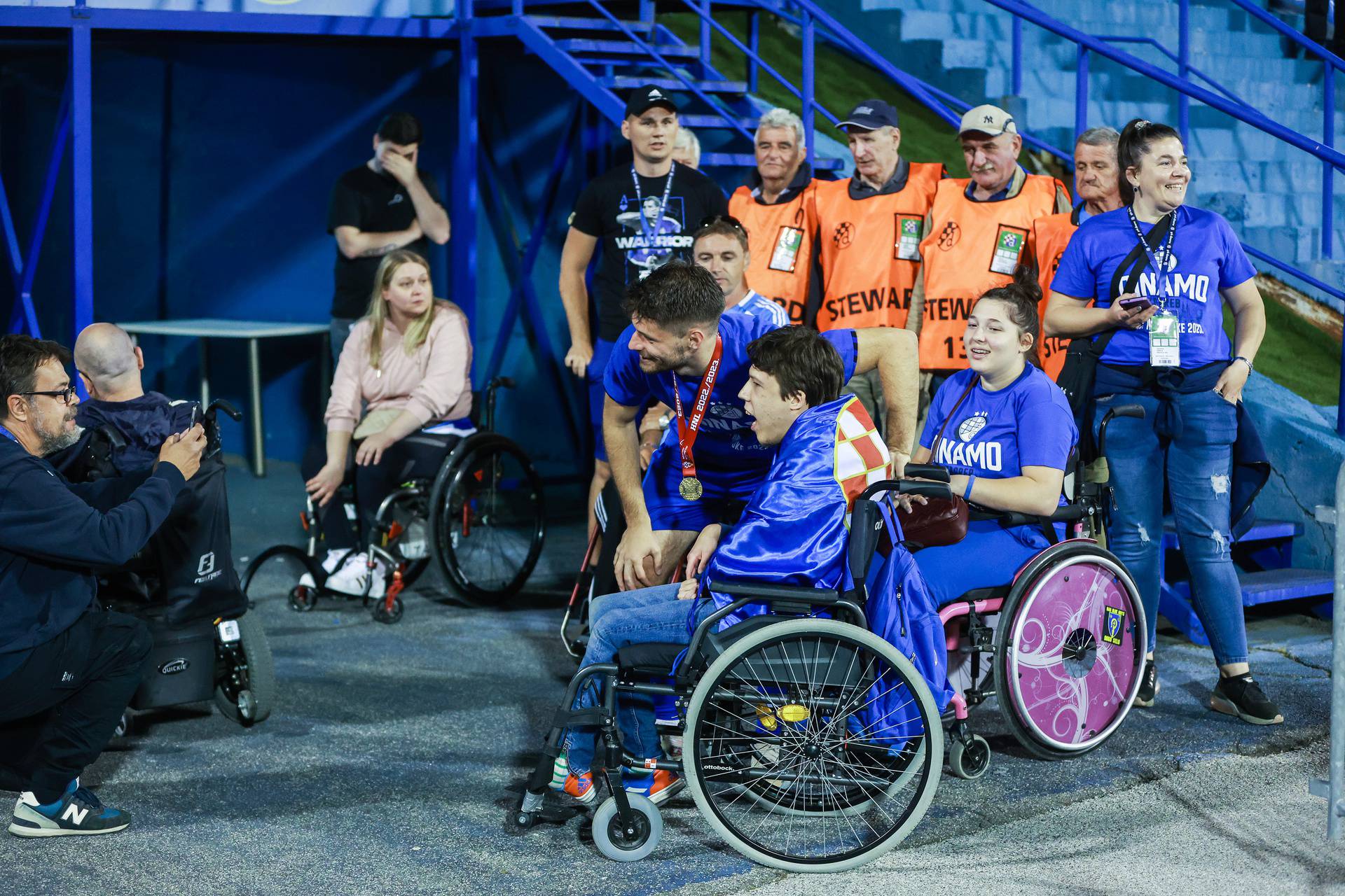 Zagreb: Igrači Dinama nakon utakmice naslov prvaka proslavili s obitelji