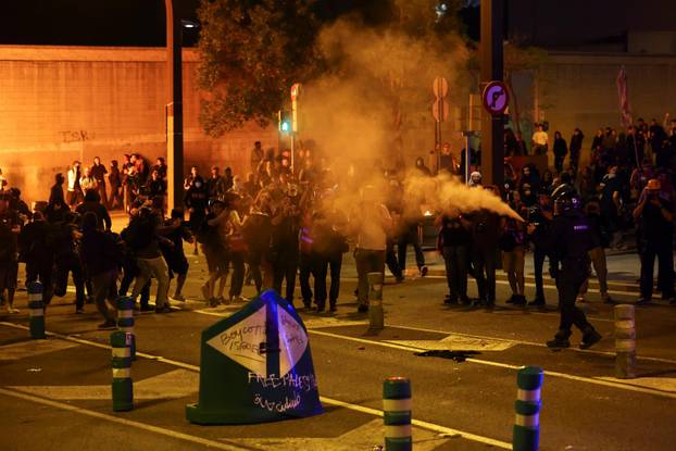 Spanish unions call a general strike in solidarity with Palestinians in Gaza, in Barcelona