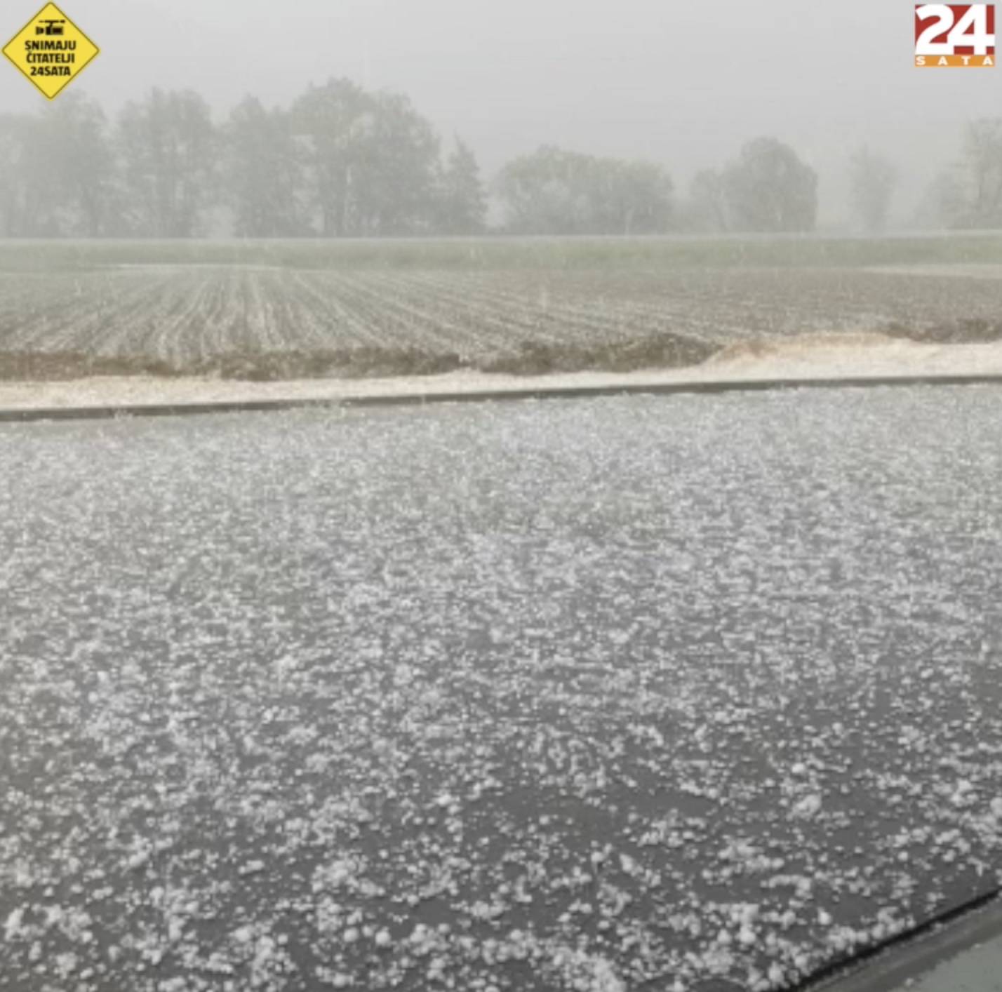 VIDEO: Tuča nakon Varaždina poharala Podravinu, oblaci se sele prema istoku zemlje