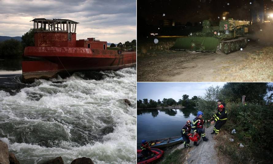 Nasukani brod izvukli vojnici i vatrogasci i 'odčepili' Savu...