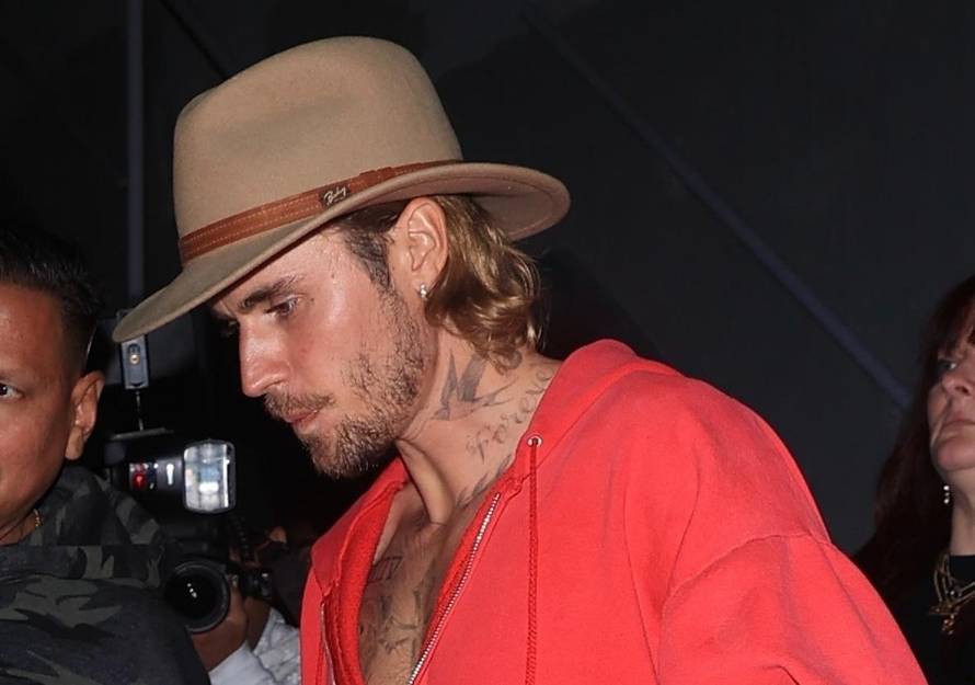 New parents Justin & Hailey Bieber head home after attending a late church service in LA