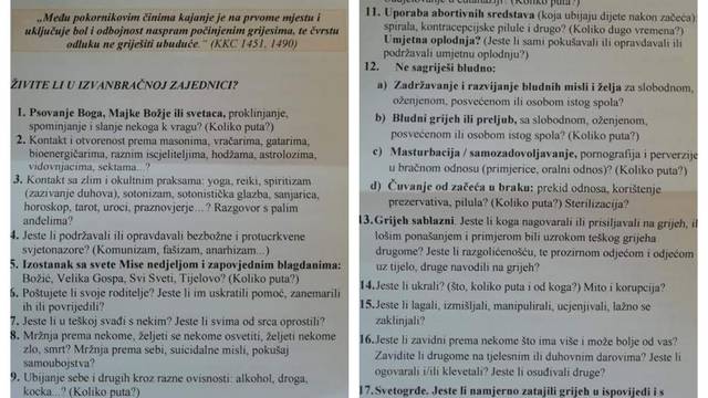 Prije ispovijedi: 'Koliko puta ste imali oralni odnos u braku?'