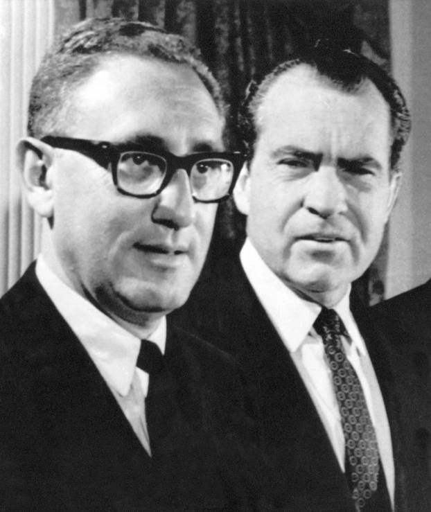 USA: President Richard Nixon with his close counsellor and confidant Henry Kissinger (1923- )