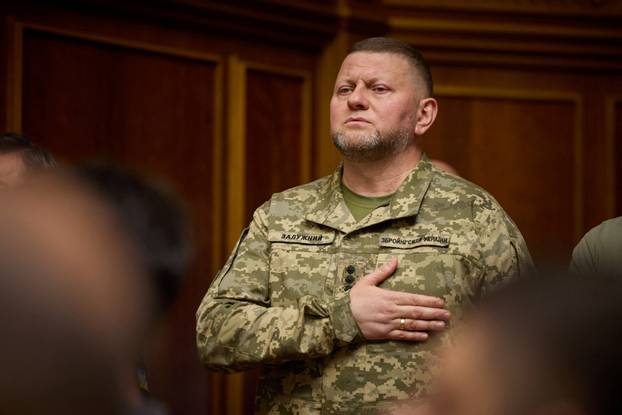 Commander in Chief of the Ukrainian Armed Forces Zaluzhnyi attends a session of the Parliament in Kyiv