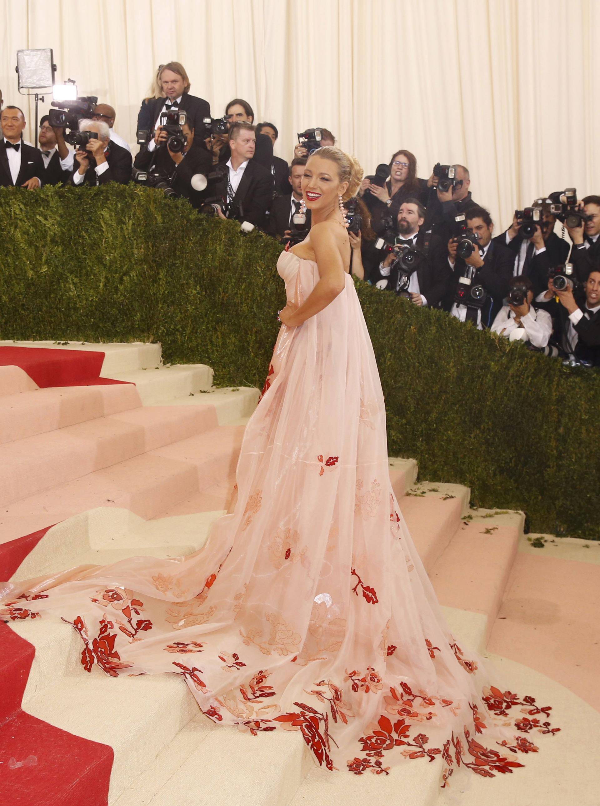 Actress Blake Lively arrives at the Met Gala in New York