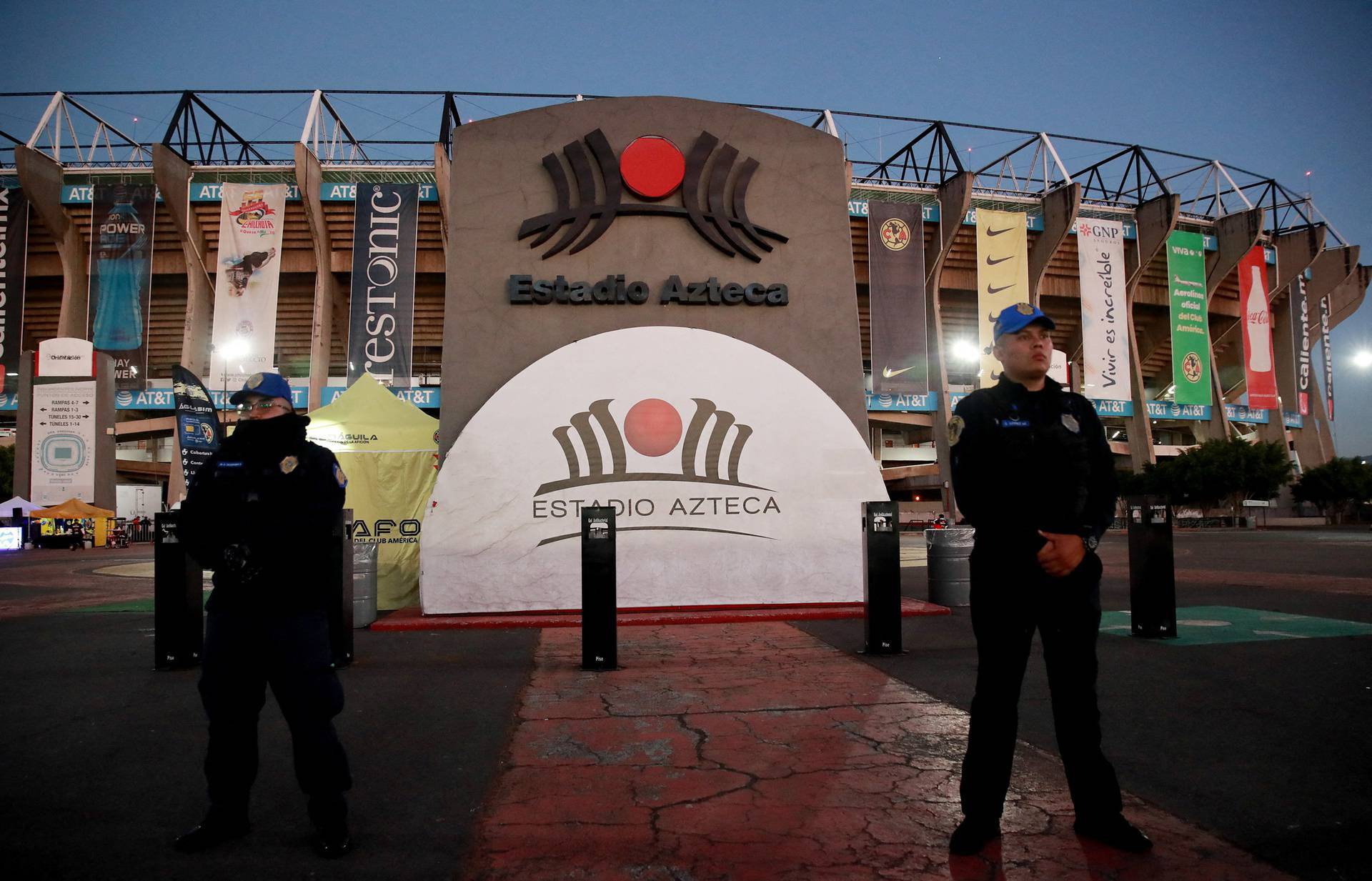 FILE PHOTO: Last match at the Azteca Stadium before it's closed to have a refurbishment ahead of the 2026 World Cup