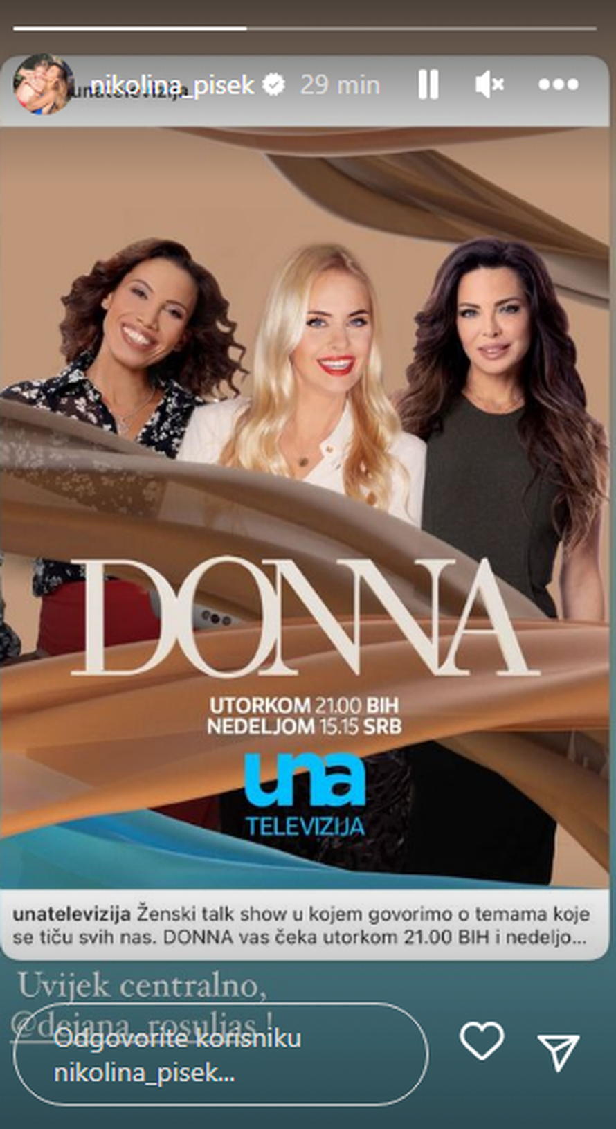 Nikolina Pišek oglasila se nakon prve godišnjice smrti supruga Vidoja: 'Uvijek centralno...'