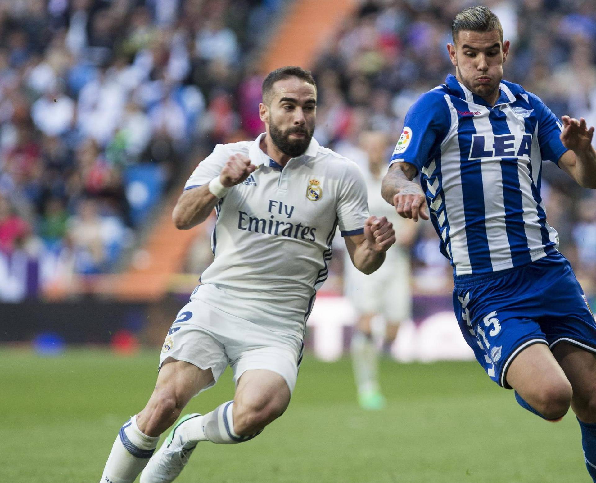 La Liga between Real Madrid and Deportivo Alaves at Bernabeu Stadium Stadium