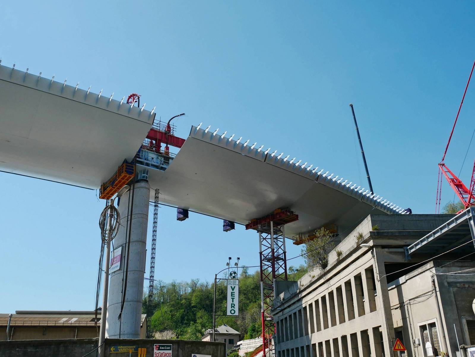 New Genoa shipyard, Ex Morandi, the new bridge over Corso Perrone that connects to the highway