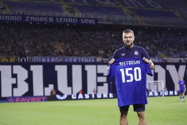 Zagreb: Stefan Ristovski dobo prigodni dres za 150. službenu utakmicu koju je odigrao u dresu Dinama