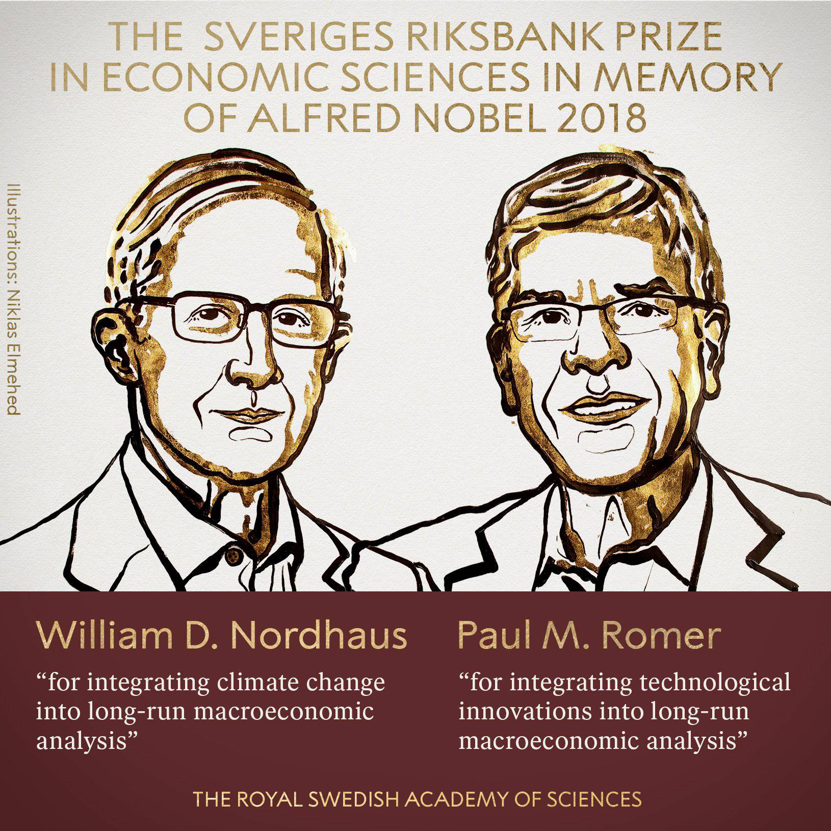 Amerikanci Nordhaus i Romer dobili su Nobela za ekonomiju