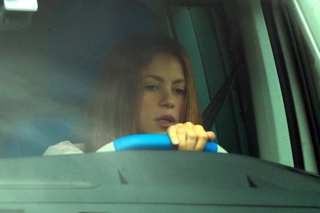 EXCLUSIVE: Shakira Driving Back Home Looking Downbeat After Her Ex Pique Was Pictured Getting Close To Mystery Blonde In Stockholm