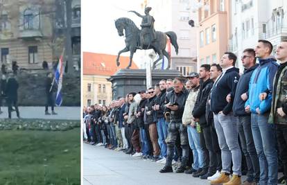 Na zagrebačkom prosvjedu bila 'Prva dragovoljačka bojna': Vikali 'u boj, u boj', stupali...