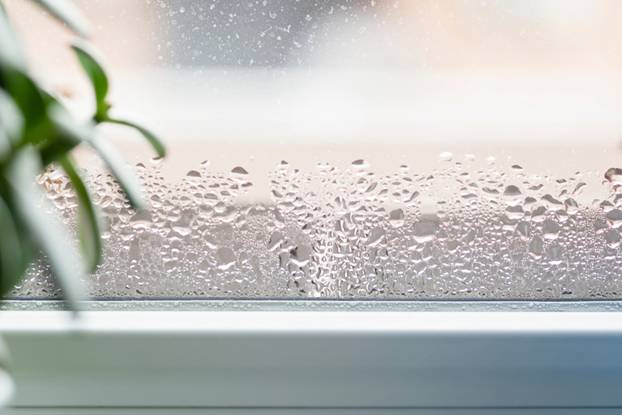Selective,Focus,On,Water,Condensation,On,Window,Glass.,Humidity,In