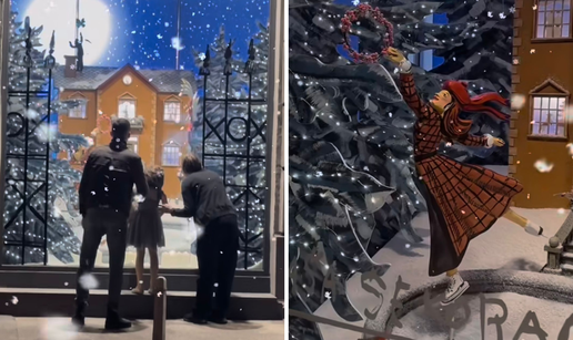 Božićna čarolija usred Zagreba: Saša Šekoranja je ove godine izlogom nadmašio sam sebe