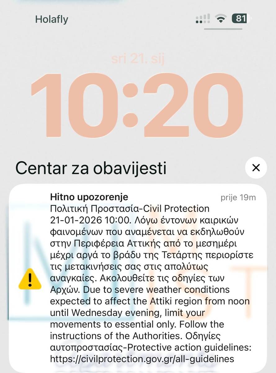 VIDEO Atena pod vodom nakon nevremena. Čitateljica: 'Nema nastave, stižu SMS upozorenja'