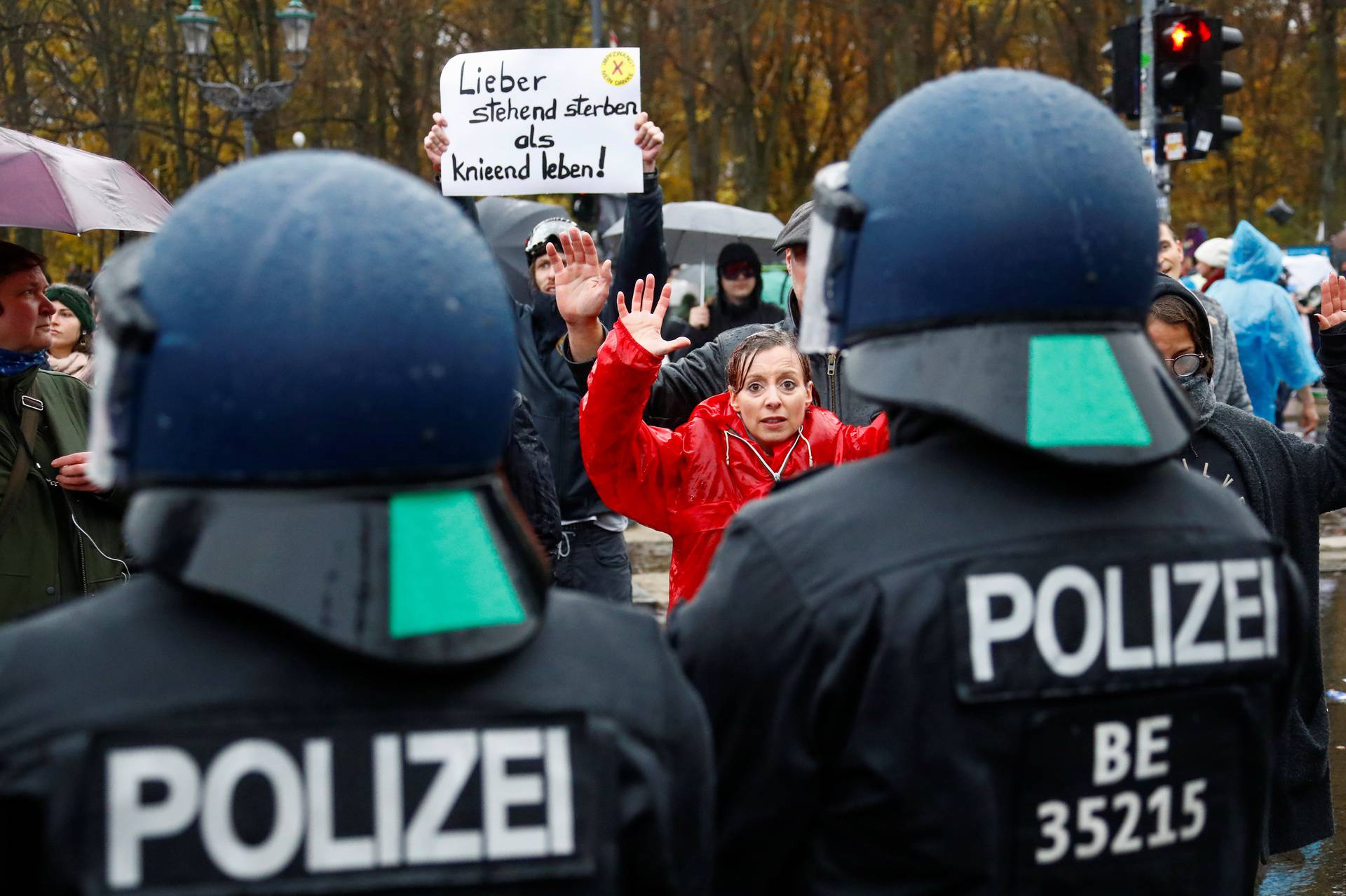 Protest against the government's coronavirus disease (COVID-19) restrictions in Berlin