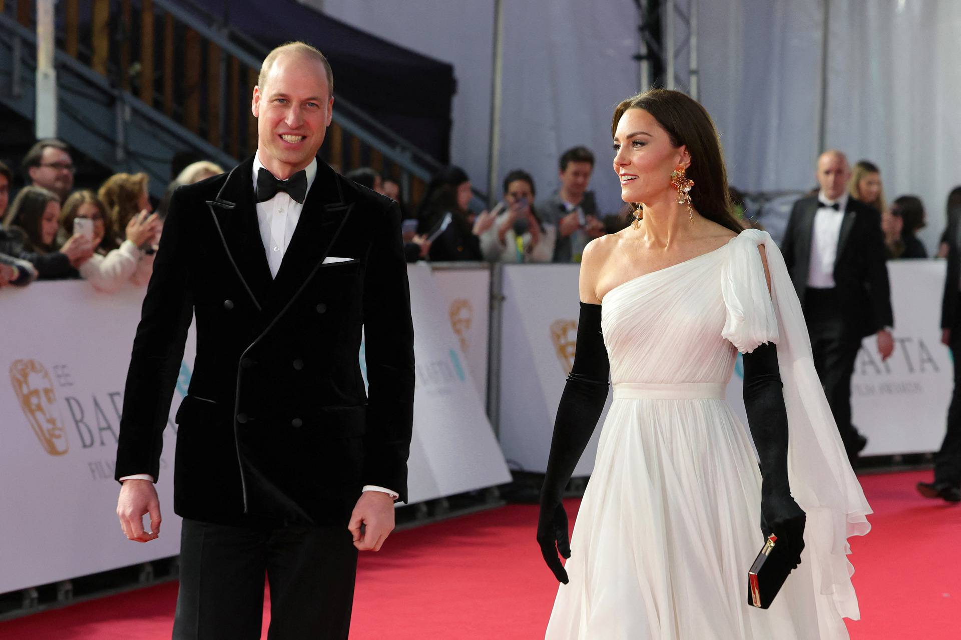 Britain's Prince William and Catherine, Princess of Wales, attend 2023 BAFTA Film Awards in London