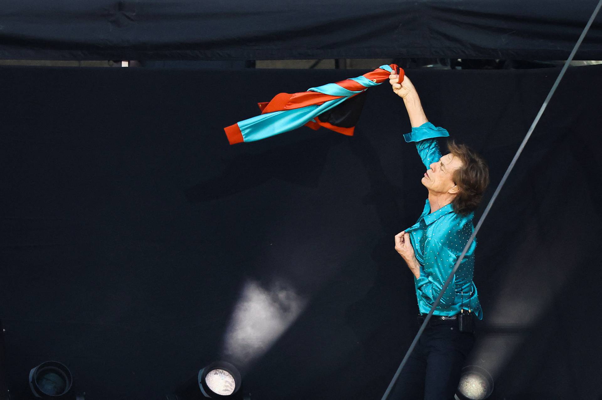 The Rolling Stones perform as part of their "Stones Sixty Europe 2022 Tour" in Berlin