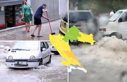 VIDEO Kaos u Splitu: Kiša u sat vremena potopila grad, a za subotu najavili narančasti alarm