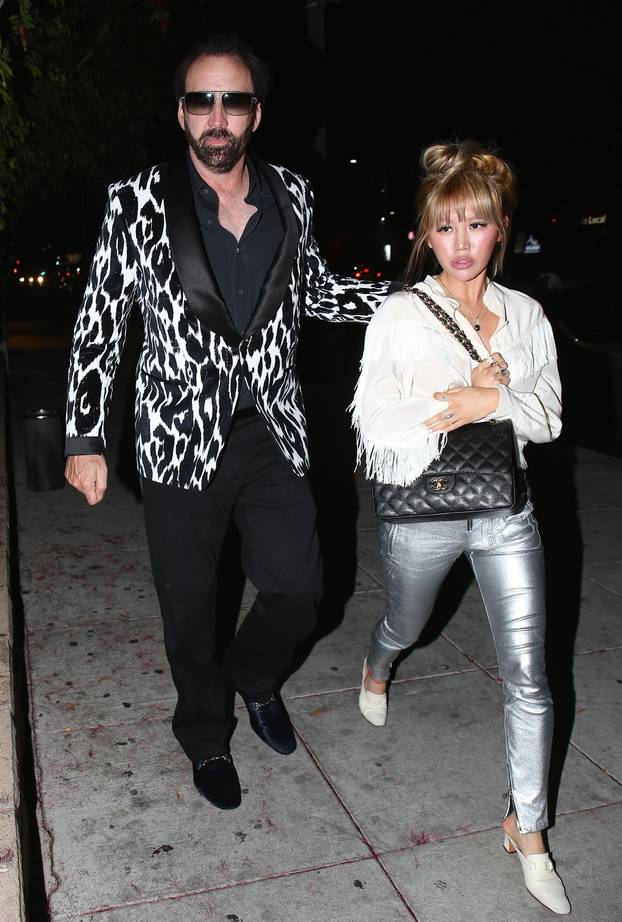 *EXCLUSIVE* Nicolas Cage looks fly after a dinner date with girlfriend Erika Koike