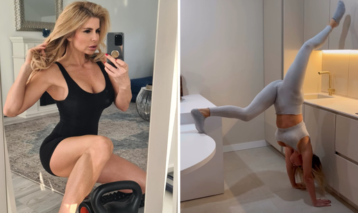 FOTO Ovo sigurno niste vidjeli! Mama Renata radi stoj u kuhinji