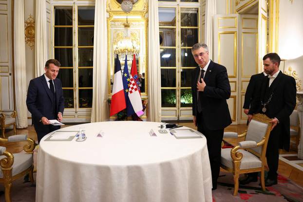 Croatia's Prime Minister Andrej Plenkovic visits Paris
