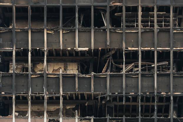 Zagreb: Vjesnikov neboder tjedan nakon požara, očevid je u tijeku