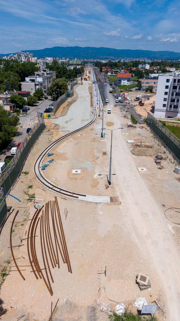 Pogled iz zraka na radove u Sarajevskoj ulici 