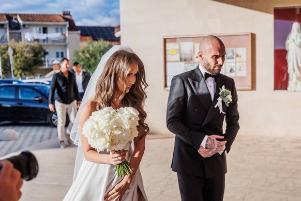 Split: Vjenčanje Hajdukovog nogometaša Anthonyja Kalika i Ivone Glavaš