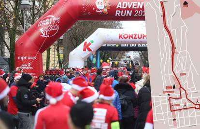 Zbog utrke Advent Run ovo su ulice u centru Zagreba koje će biti zatvorene tijekom nedjelje