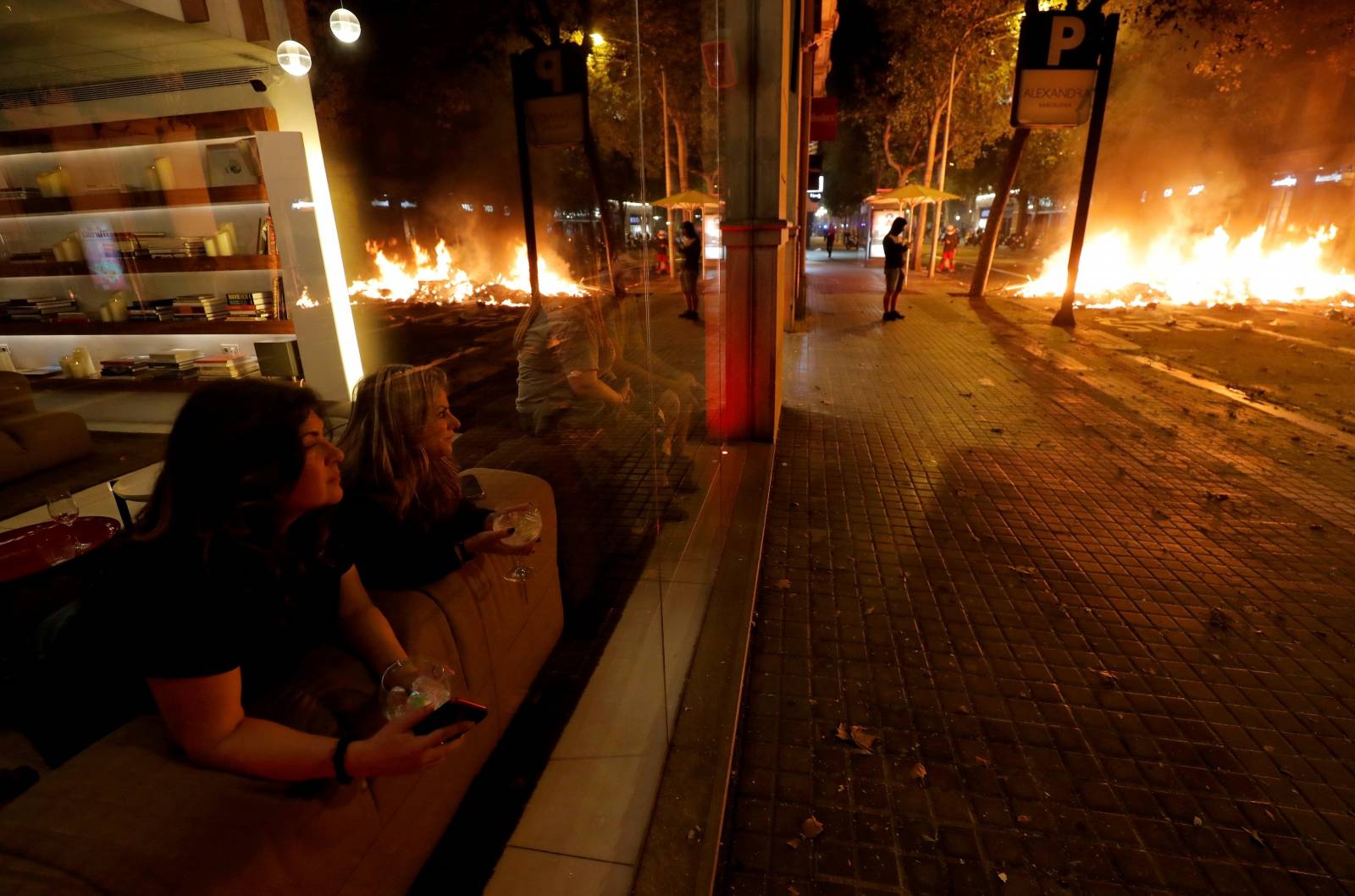 Protest after a verdict in a trial over a banned independence referendum in Barcelona