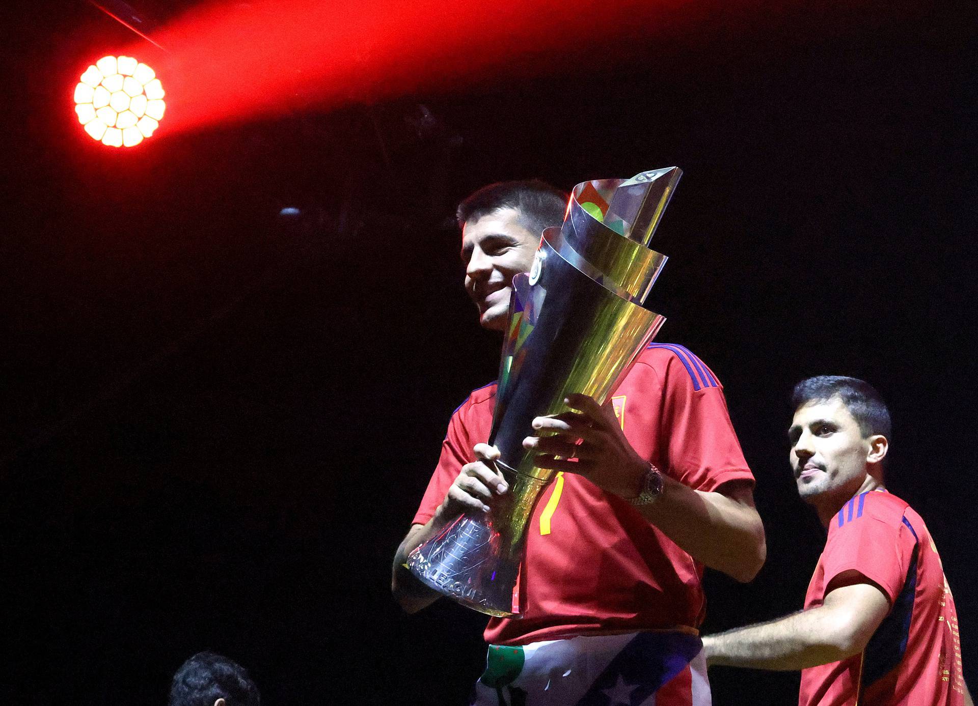 UEFA Nations League - Spain celebrate winning the UEFA Nations League