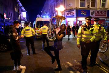 FILE PHOTO: Outbreak of the coronavirus disease (COVID-19) in London