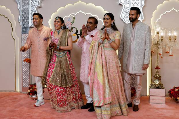 Wedding of Indian billionaire Mukesh Ambani's youngest son