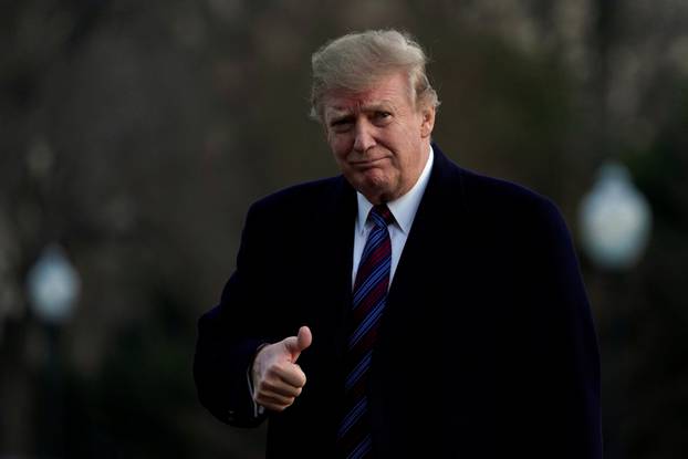 President Donald Trump returns to the White House from the Walter Reed National Military Medical Center