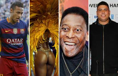 Nogometaši stigli na karneval u Rio: Neymar, Ronaldo, Pele