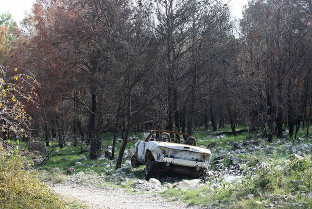 Šibenik: Ni nakon tri mjeseca policija ne zna tko je u kabrioletu sletio s ceste i uzrokovao požar