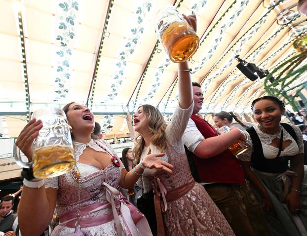 Official opening of the 189th Oktoberfest, the world's largest beer festival in Munich