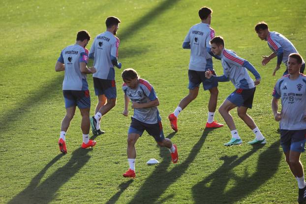 Rijeka: Trening Hrvatske nogometne reprezentacije na Rujevici.
