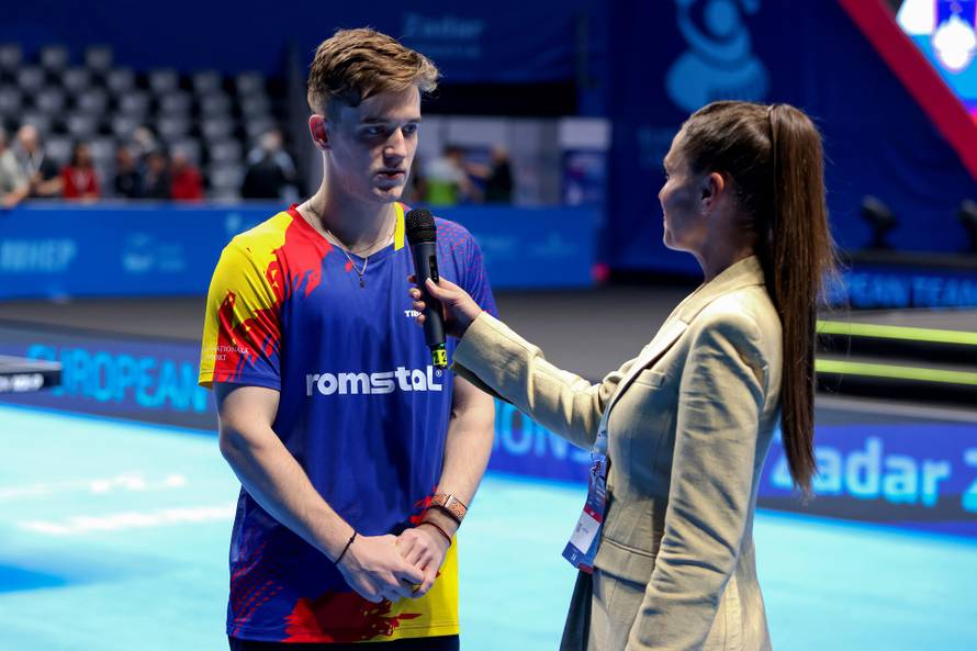 Zadar: Europsko ekipno prvenstvo u stolnom tenisu, polufinale: Slovenija - Rumunjska