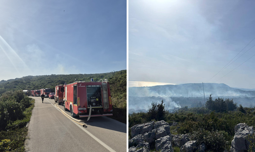 Požar na Hvaru: Bukti kod Sućuraja, na terenu i kanader