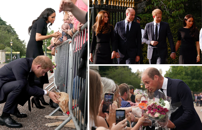 Ponovno na okupu: Princ Harry i William sa suprugama izašli pred dvorac i pričali s ljudima