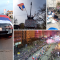 Nevjerojatne scene iz Beograda: Razbijeni traktori, muškarci s fantomkama, marš studenata...