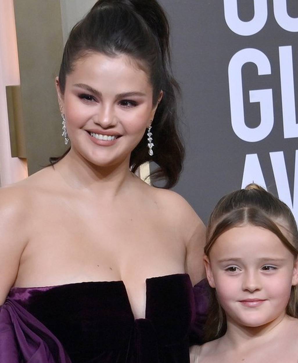 Selena Gomez and Gracie Elliot Teefey Attend the Golden Globe Awards in Beverly Hills