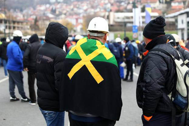 Prosvjed rudara iz cijele BiH nastavlja se i danas