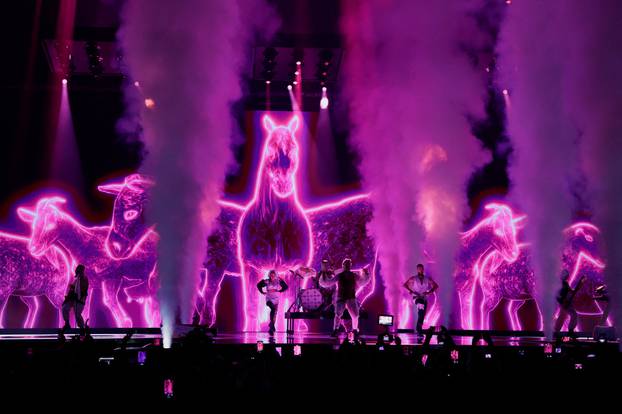 Dress rehearsal ahead of the grand final of the 2024 Eurovision Song Contest, in Malmo